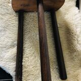 Pair of brutalist tripod stools