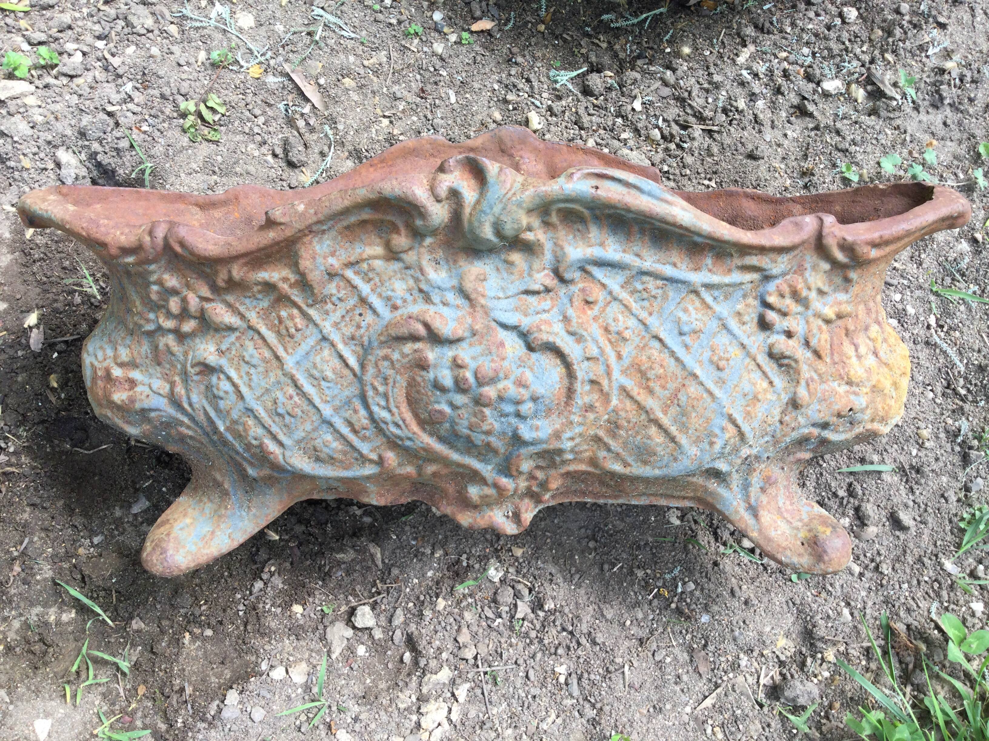 Antique cast iron planter