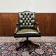 Fauteuil de bureau Chesterfield President vert olive