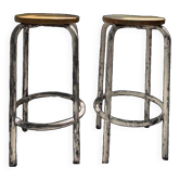 Paire tabourets hauts / bar / atelier / design industriel