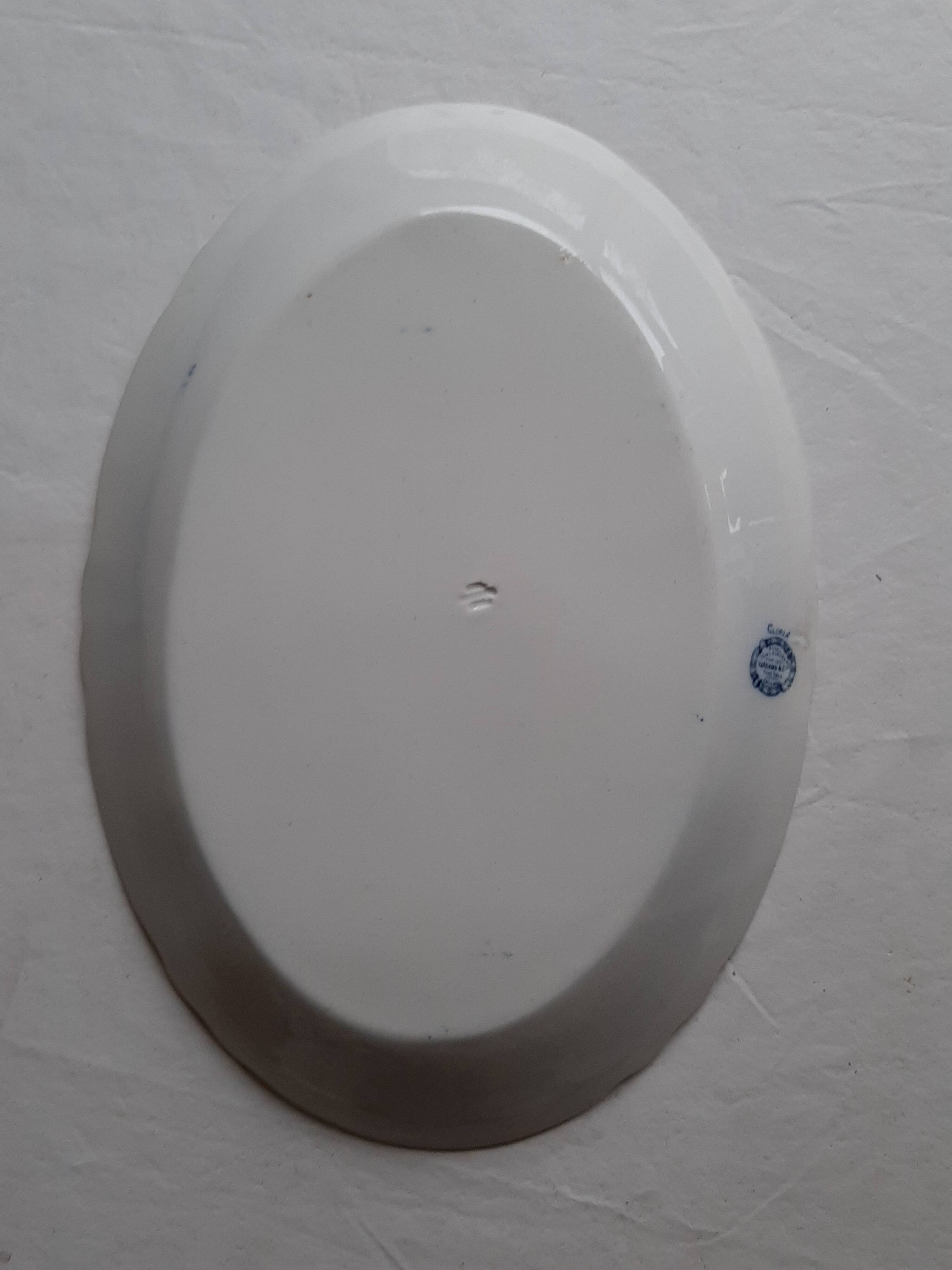 Large late 19th century English dish Tunstall W. ADAMS & Co 'Gloria'