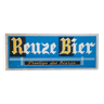Ancienne plaque en tôle "Reuze Bier" prestige des bières 16x42cm 1950