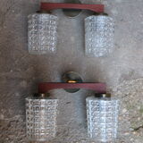 Pair of Scandinavian style wall lamps