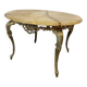 Table basse ronde vintage en laiton doré