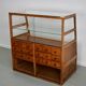 Antique Spanish beech & oak haberdashery cabinet or shop counter, 1950s