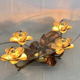 Sculptural coffee table with lighting by Henri Fernandez, France 70s