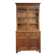 Antique English oak buffet/bookcase from 19th century with original glass