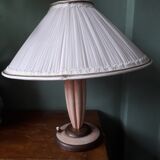 Vintage lamp from the 1940s with its pleated lampshade