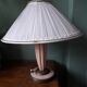 Vintage lamp from the 1940s with its pleated shade.