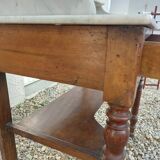 Marble and wood dressing table