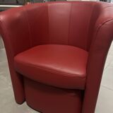 Fauteuil cabriolet+pouf