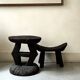 stool / African handcrafted side table in raw wood