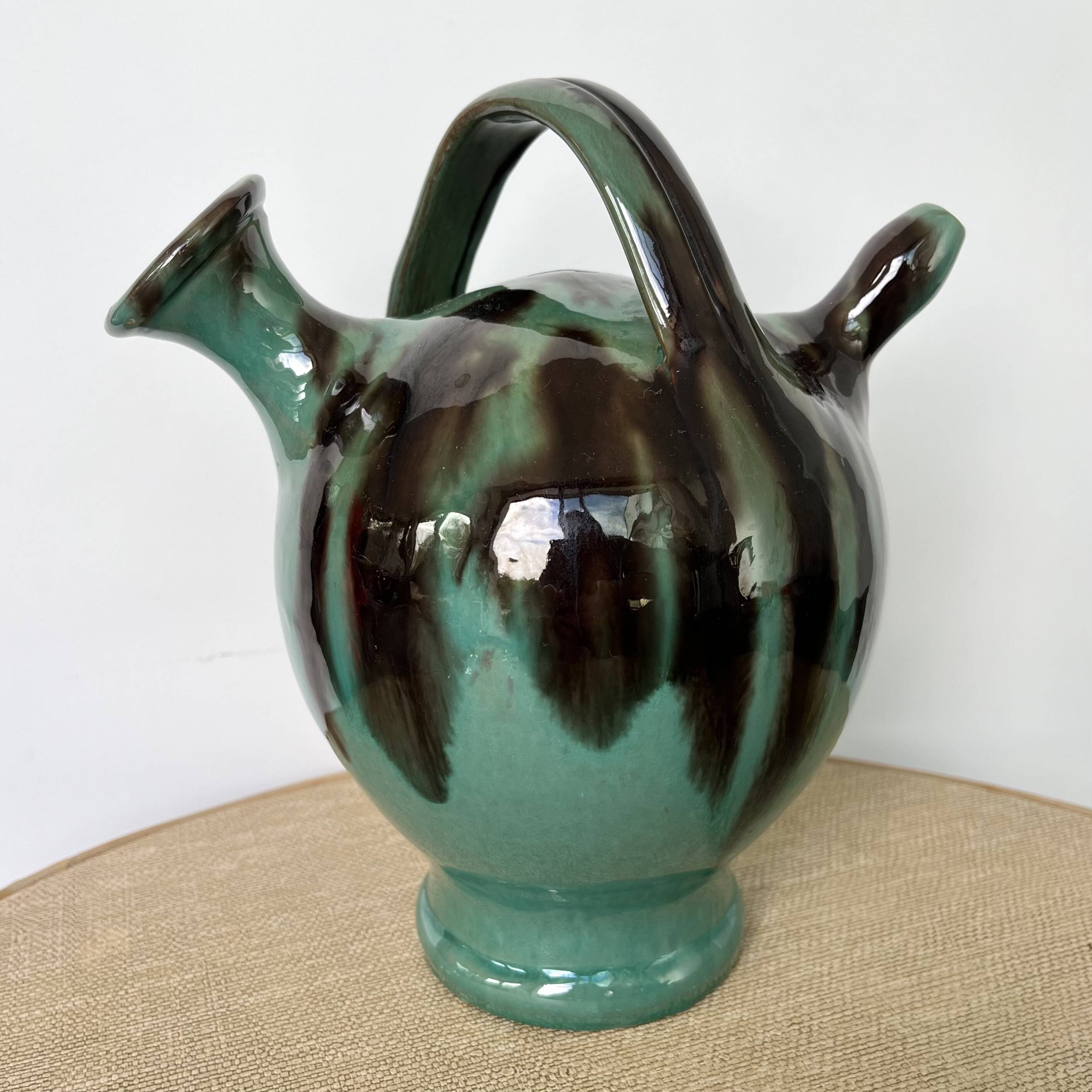 Cruche gargoulette vernissée