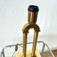 Vintage table lamp in gilded brass Hollywood Regency style.