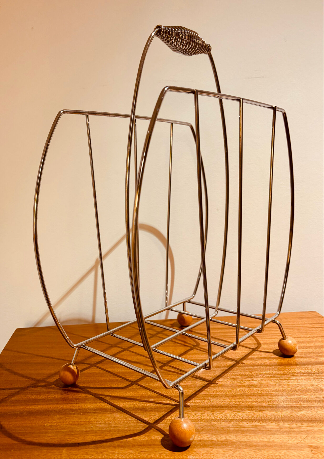 Vintage metal magazine rack