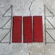 Set of 3 wall shelves thong with metal studs in pins - design 1950