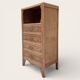 Commode haute art déco bois brut 1930