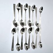 Set of 16 Art Deco silver-plated moka teaspoons 12 cm