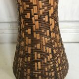 Diabolo vase in braided rattan 40cm