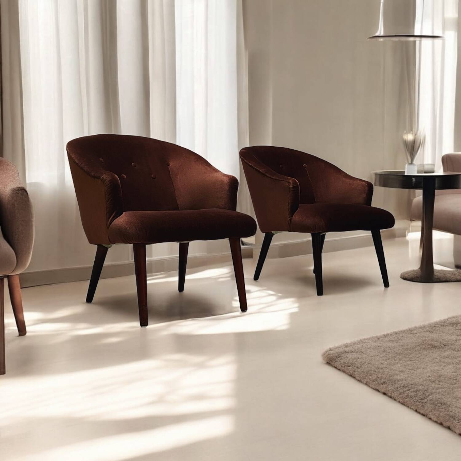 Mid-century armchairs