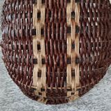 Flared wicker basket