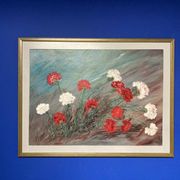 Peinture vintage aux oeillets