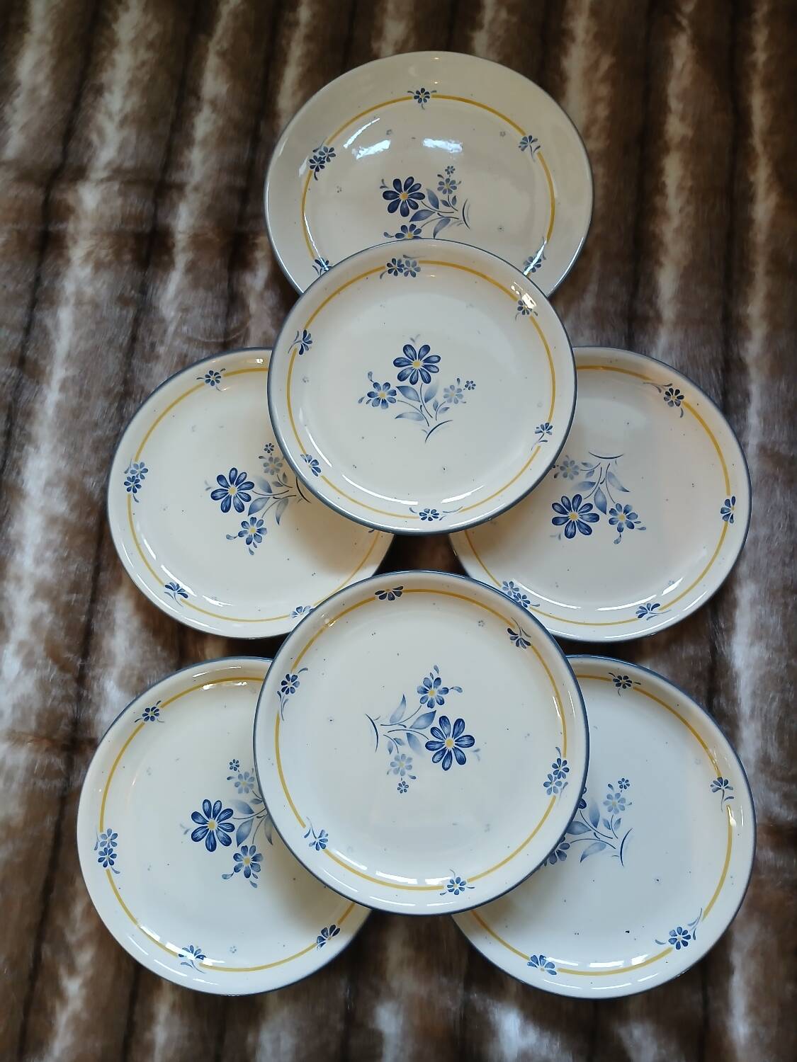 6 assiettes plates + 1 plat "Biltons " England 