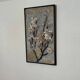 Swedish Stone work on Panel “Äppelblom” By Olga Aue‑Birkfeldt, Framed 52×32cm