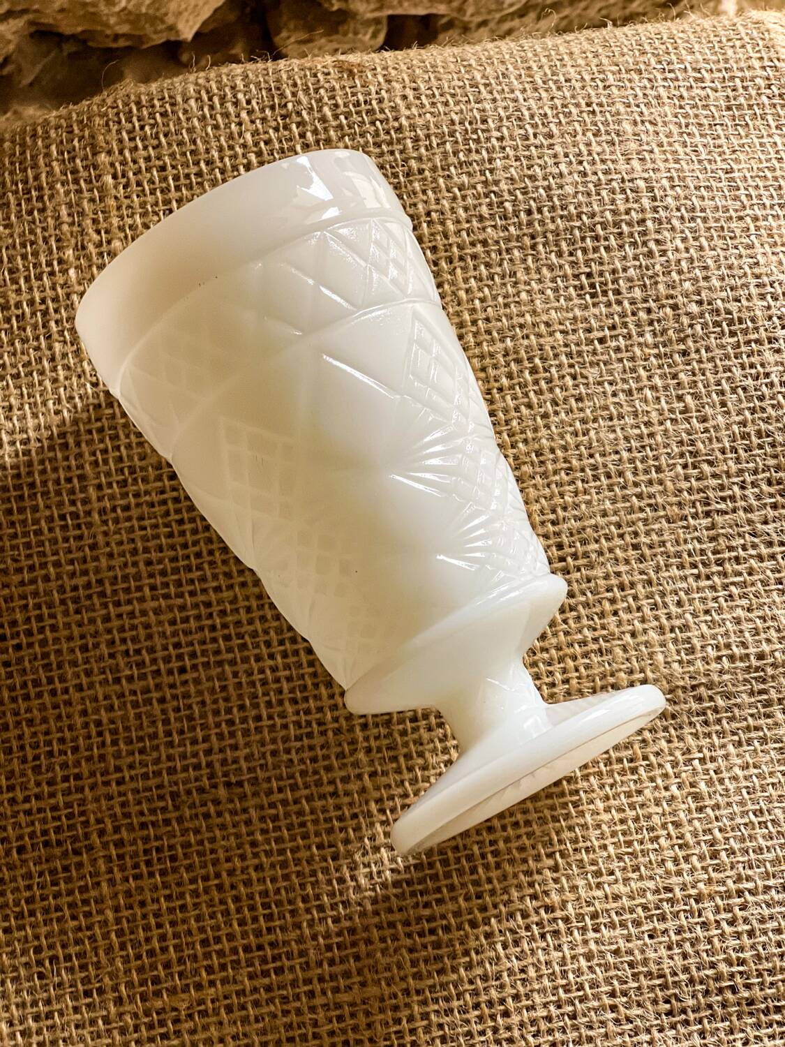 Big Top Peanut Butter Cup in Milk Glass Opaline Glass