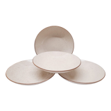 Set 4 plates speckled stoneware