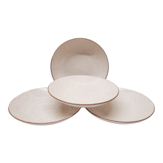 Set 4 plates speckled stoneware