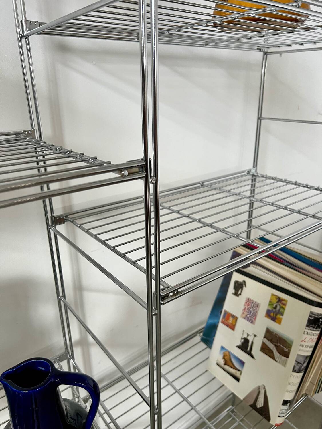 Old modular metal shelf vintage bookcase 10 design shelves from the 80s