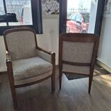 Pair of Bergère-style armchairs