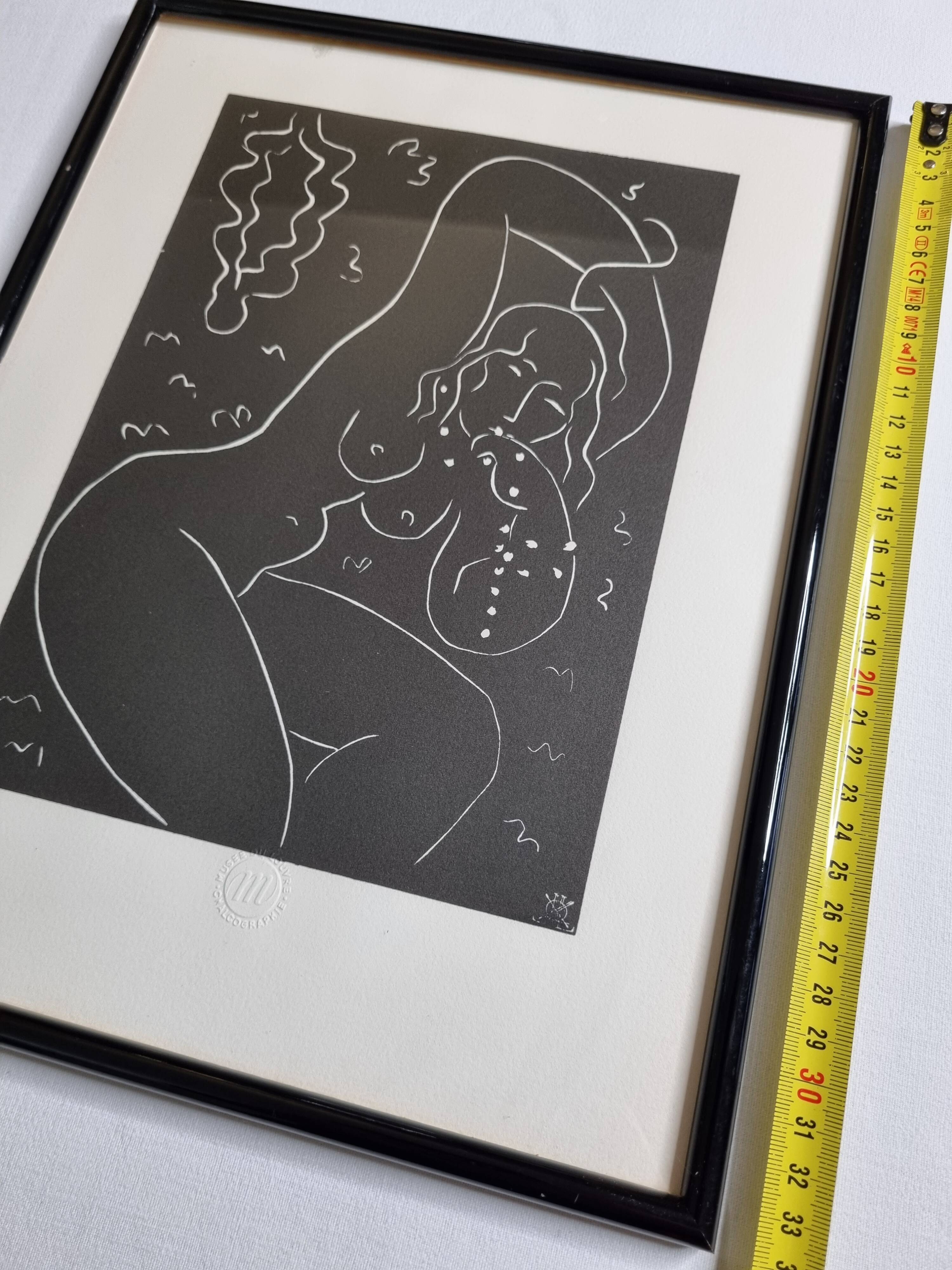 “Nude with bracelet” after Henri Matisse, Framed print from the Chalcographie du Louvre