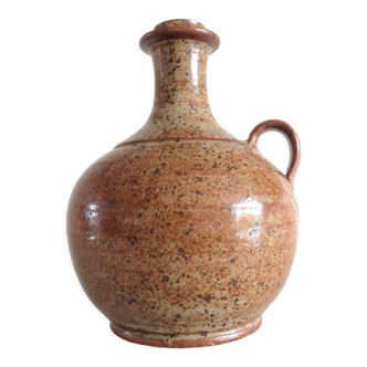Vase ball soliflore in glazed sandstone / vintage years 60-70