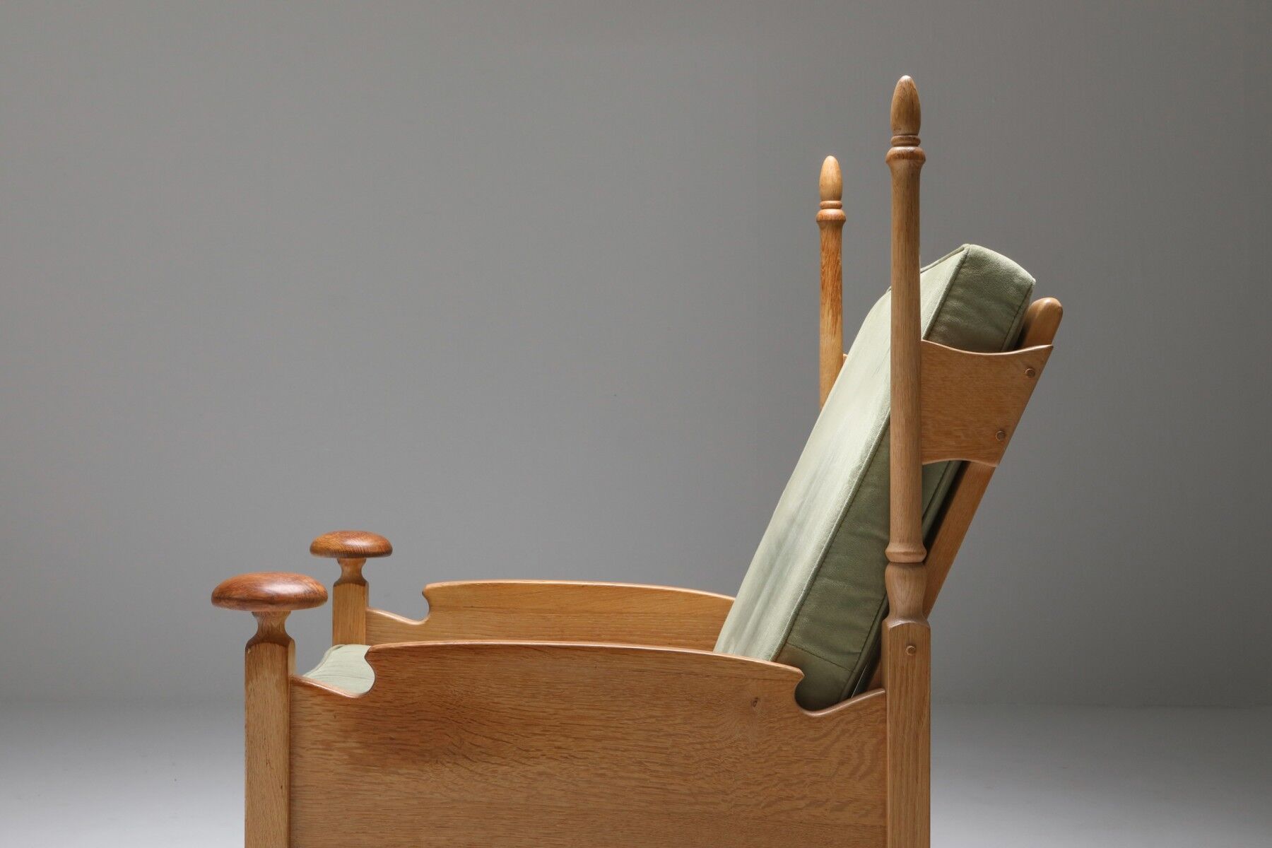 Throne long chairs in natural oak - 1950s
