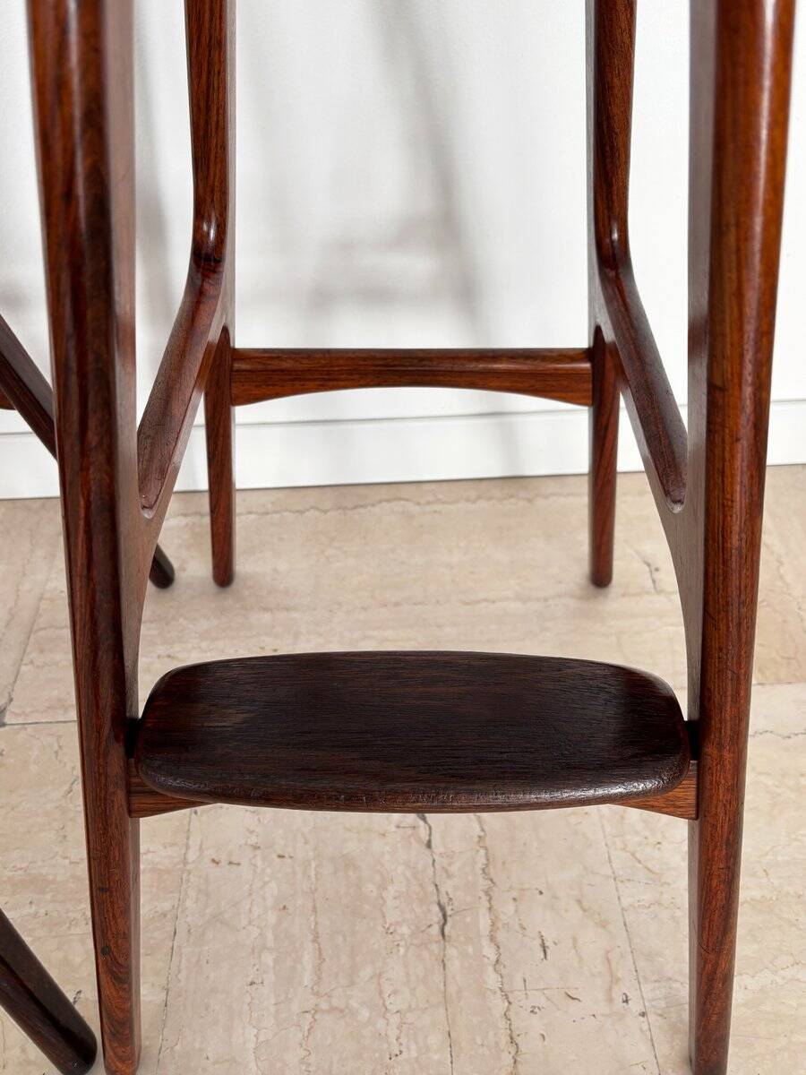 Scandinavian Bar Stools by Erik Buch, 1960s, Set of 2