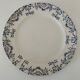 Pair of ironstone plates from Onnaing – blue and red decoration, 19th century