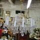 Lustre pampilles gaine de verre 12 ampoules