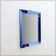 Mirror with a coloured glass frame attributed to Fontana Arte, Italy, circa 1950.