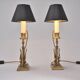 Paire de lampes chandeliers griffons de style néogothique, Angleterre années 1880