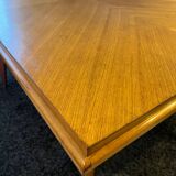 Table à manger avec 2 rallonges pieds compas