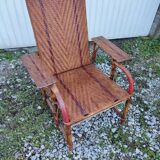Chaise longue rotin 1900
