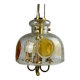 1960's 1970's brutalist ceiling lamp pendant lamp brass & murano glass
