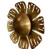 Applique Murale Fleur Vintage en Laiton par Svend Aage Holm Sørensen pour Holm Sø