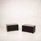 Pair of African rosewood and brass bedside tables for Fratelli Turri