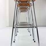 Set of 4 leather barstools