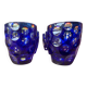 Verre cristal bleu