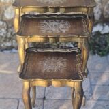 Painted wooden nesting table