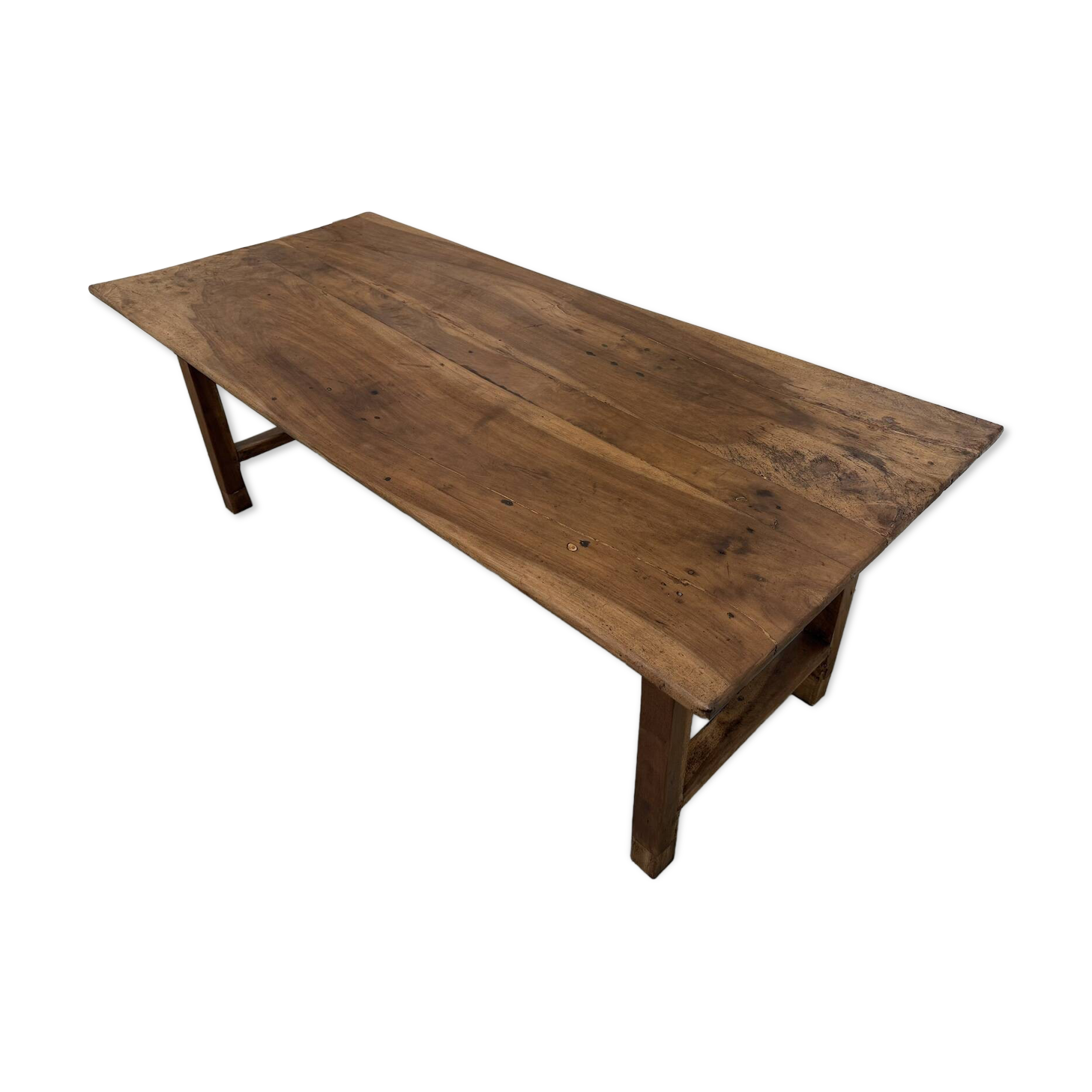French farmhouse table in solid walnut, circa 1920